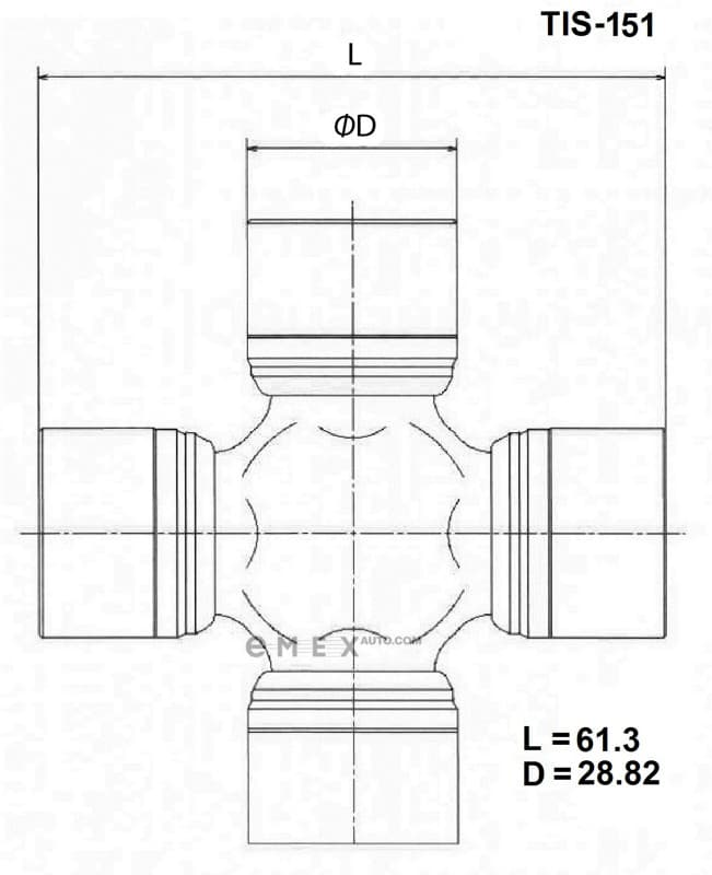 OEM CROSSMEMBER ASSY TIS151