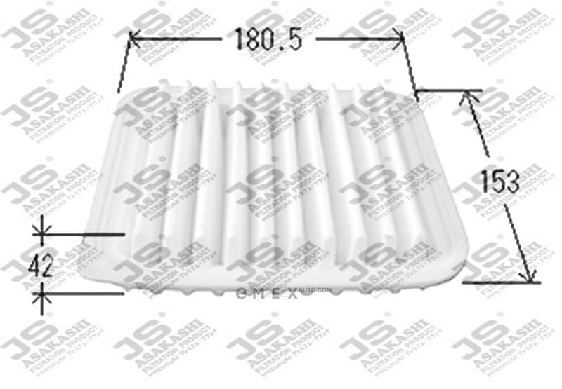 OEM FILTER ASSY, AIR ELEMENT A972J