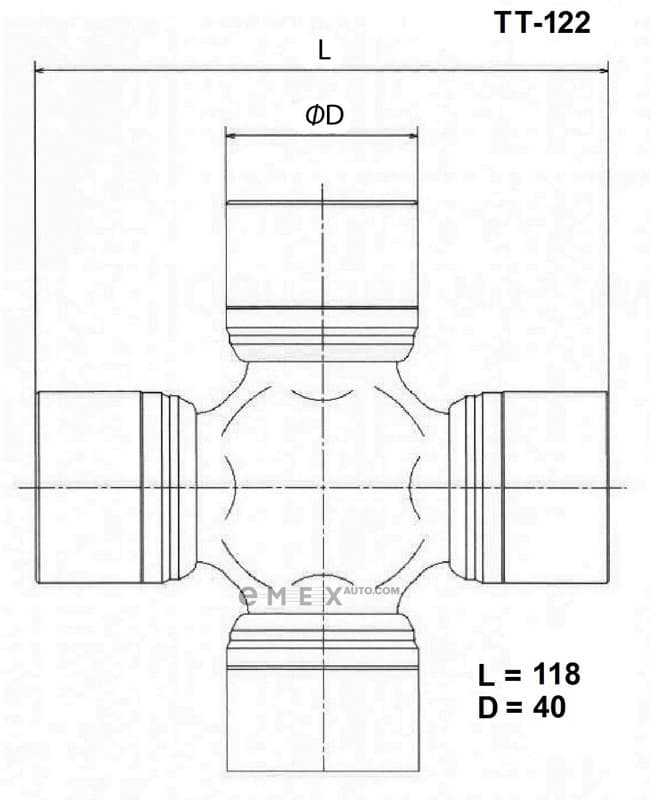 OEM UNIVERSAL JOINT TT122