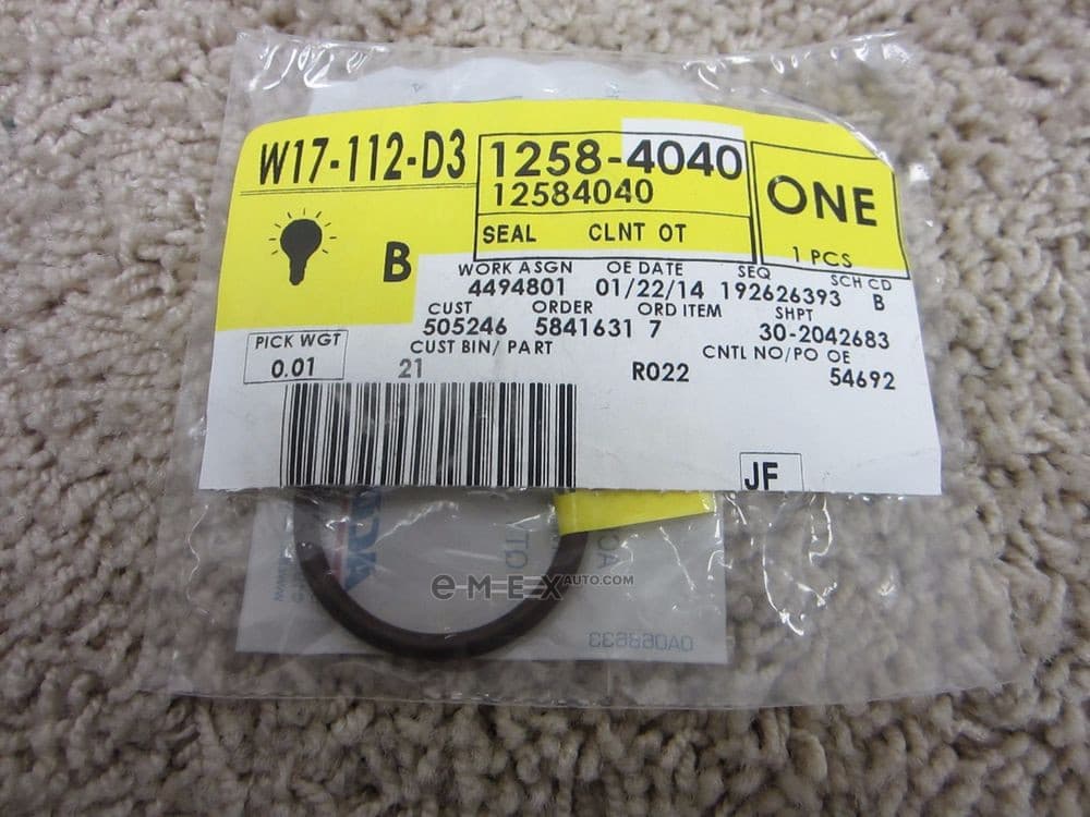 OEM SEAL, WATER OUTLET 12584040