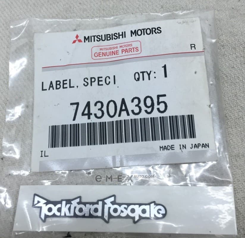 OEM STICKER, LABEL 7430A395