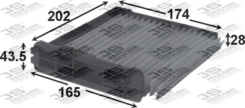 OEM FILTER ASSY, CABIN AIR AC208C