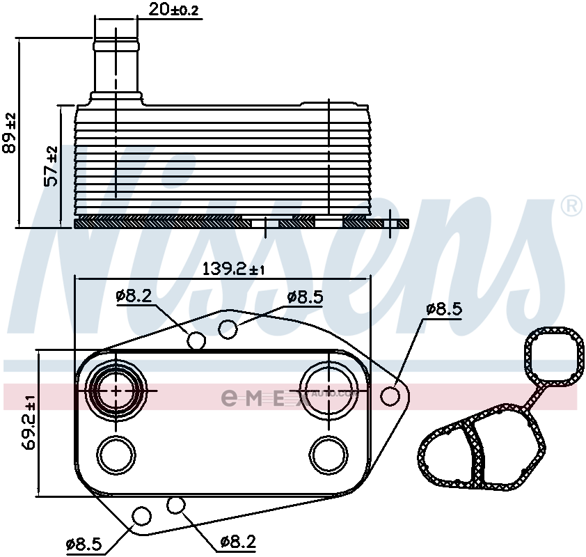 OEM OIL COOLER-LR FREELANDER 90890