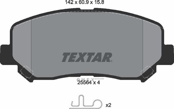 OEM PAD KIT, DISC BRAKE 2556401