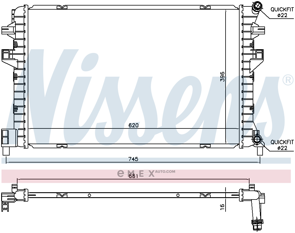 OEM RADIATOR ASSY, ENGINE COOLANT 65306