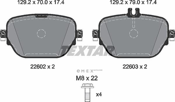 OEM PAD KIT, DISC BRAKE 2260203