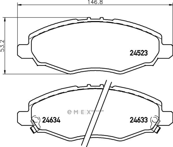 OEM PAD KIT, DISC BRAKE NP1057