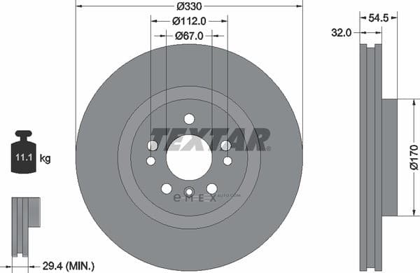 OEM BRAKE ROTOR 92260405