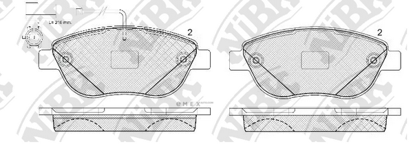 OEM PAD KIT, DISC BRAKE PN0187W