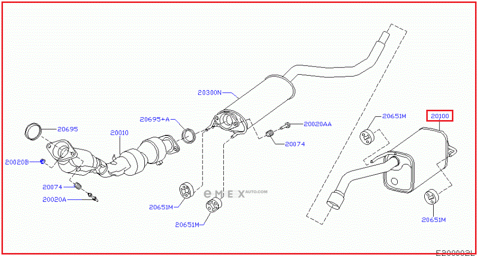 OEM EXHAUST PIPE 201009U00B