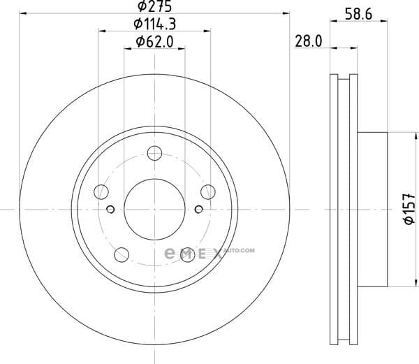 OEM BR DISC FRONT AXLE(COATED) ND1055K