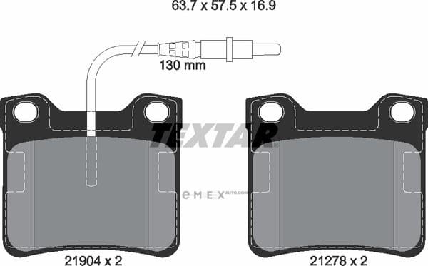 OEM BRAKE PAD REAR 2190403