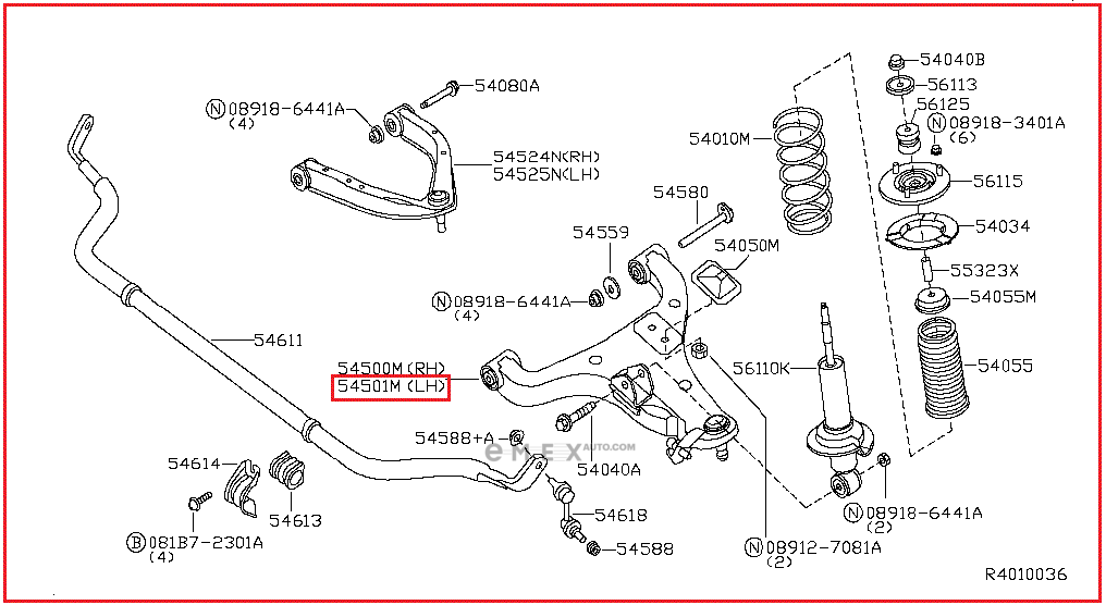 OEM ARM ASSY, SUSPENSION 54501ZQ00A