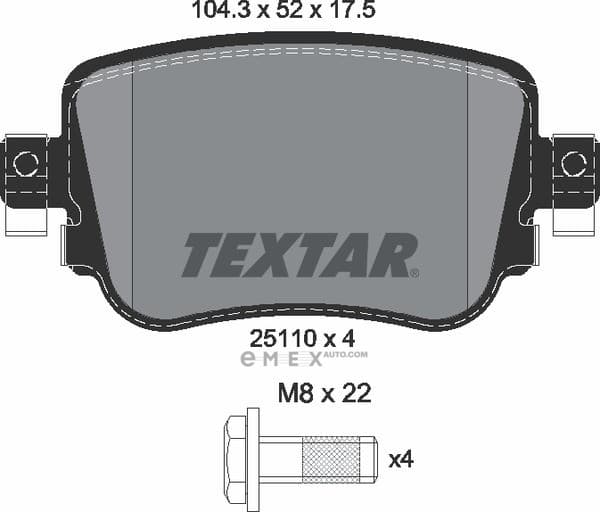 OEM PAD KIT, DISC BRAKE 2511003