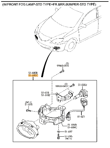 OEM FOGLAMP ASSY BS3E51690C