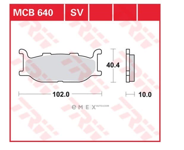 OEM PAD KIT, DISC BRAKE MCB640