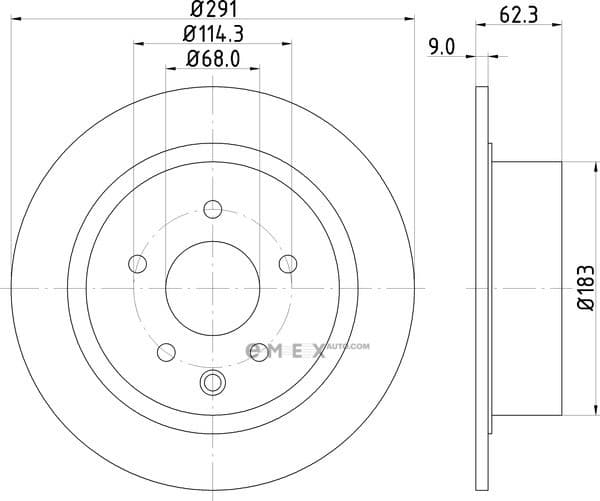 OEM BRAKE DISC ROTOR ND2034K