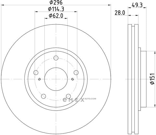 OEM BRAKE ROTOR ND1086K