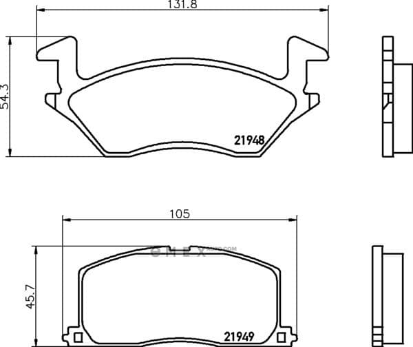 OEM PAD KIT, DISC BRAKE NP1051