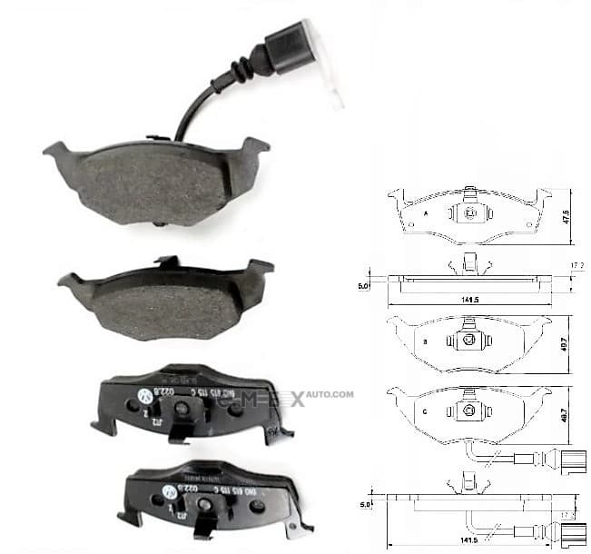 OEM BRK LINING 6Q0698151B