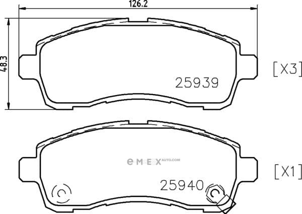 OEM PAD KIT, DISC BRAKE NP5029