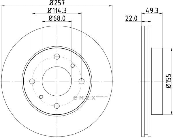 OEM BRAKE ROTOR ND2011K