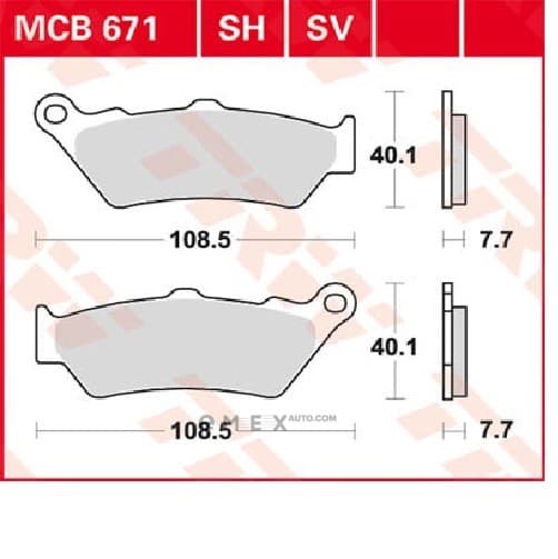 OEM PAD KIT, DISC BRAKE MCB671SH