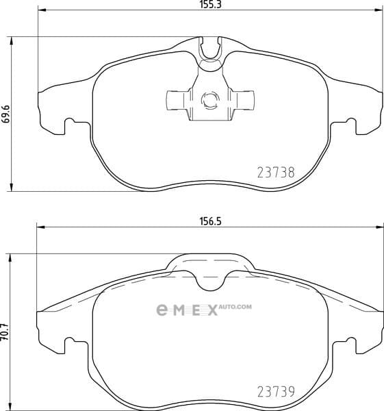 OEM PAD KIT, DISC BRAKE MDB2262