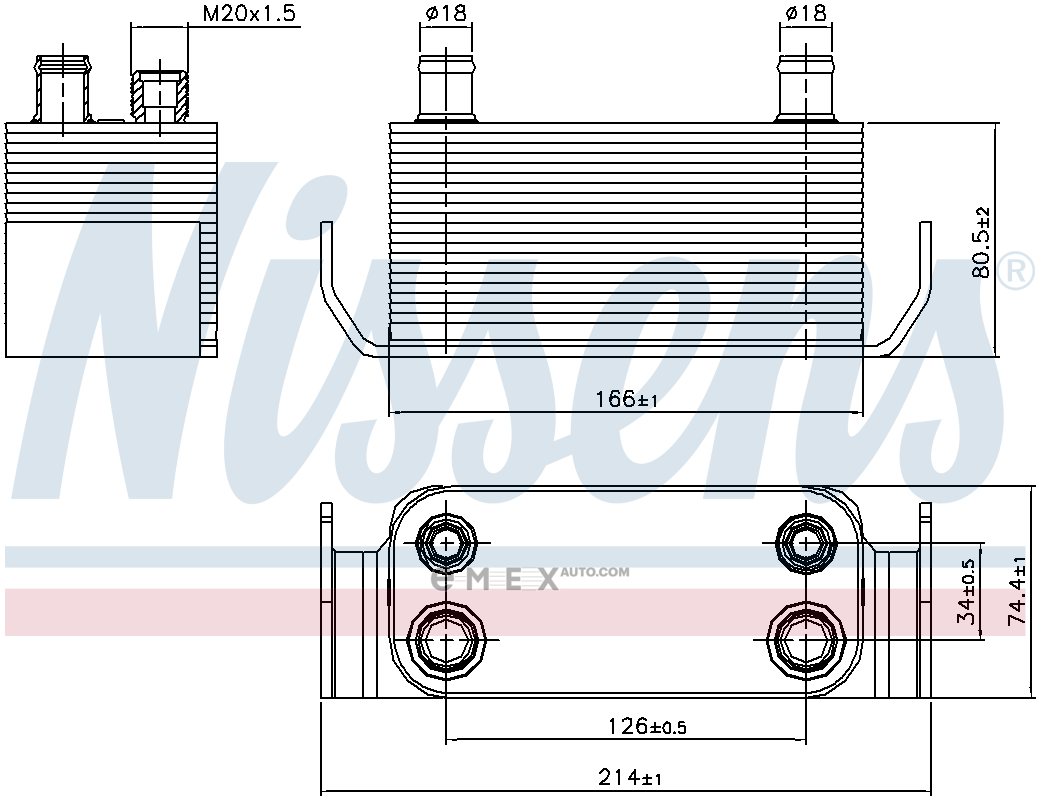 OEM OIL COOLER/LR/RR L320 90788