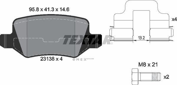 OEM BRAKE PAD REAR-A(W168/169) 2313805