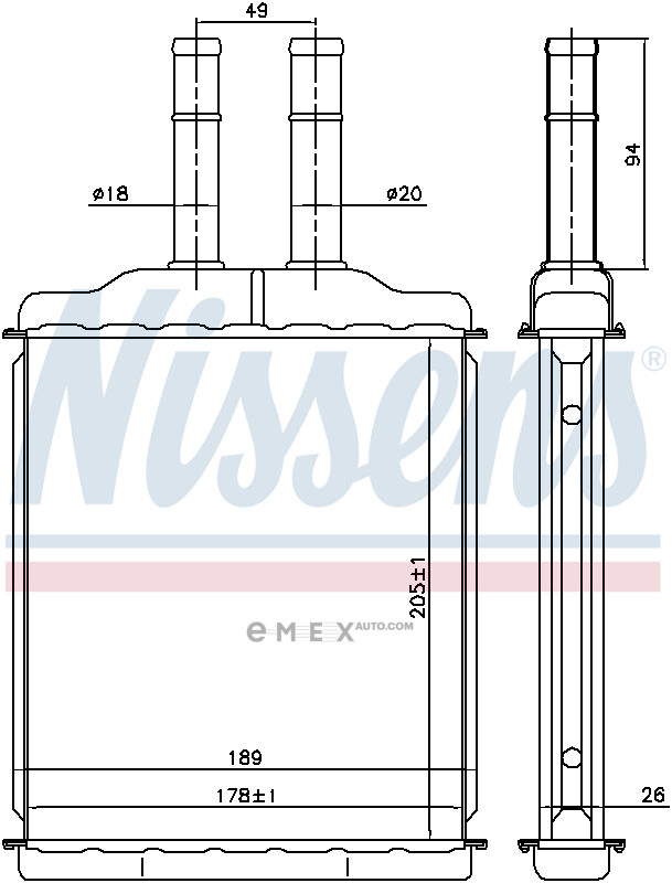 OEM RADIATOR ASSY, HEATER 76505