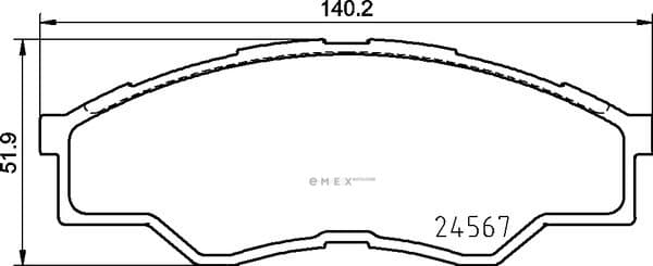 OEM PAD KIT, DISC BRAKE NP1055