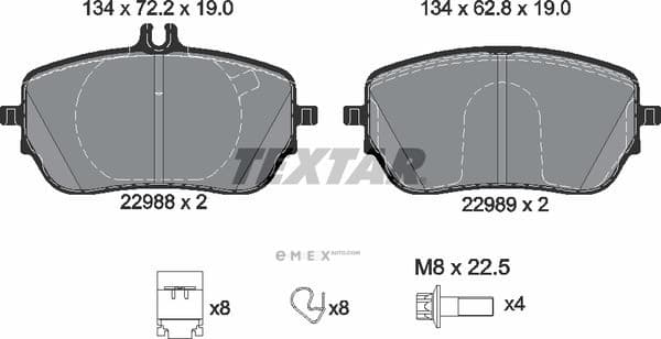 OEM PAD KIT, DISC BRAKE 2298801