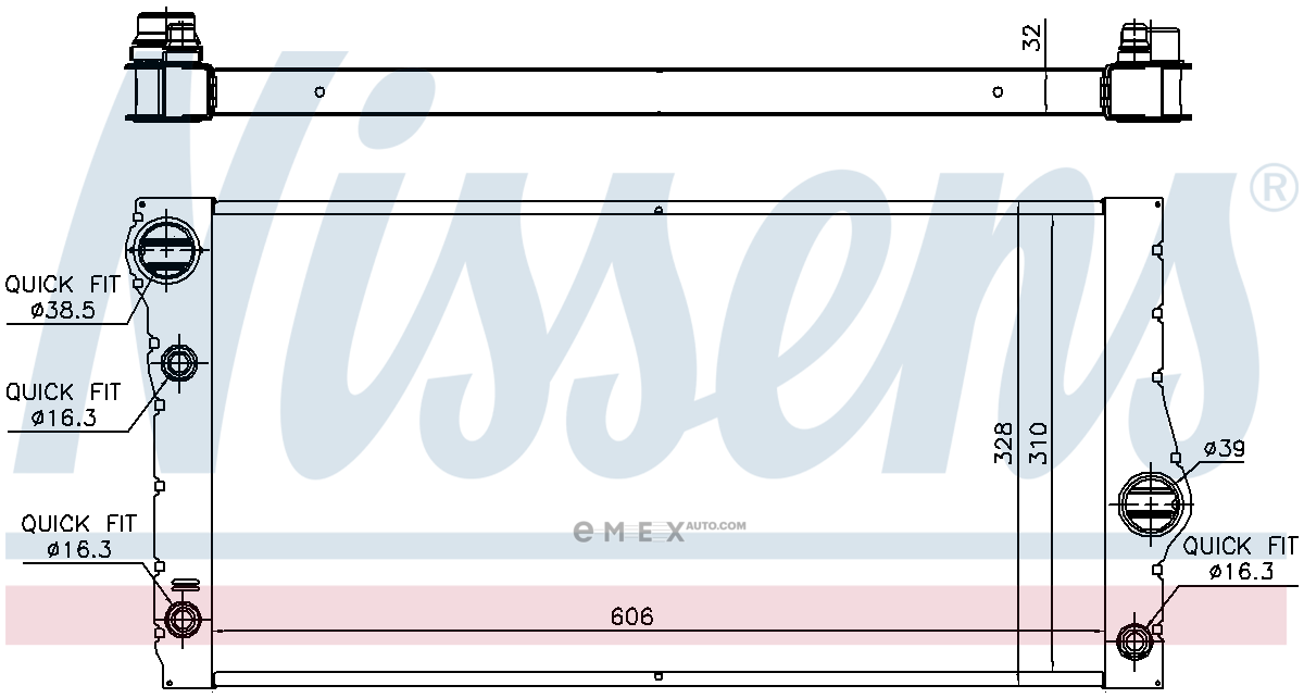 OEM RADIATOR ASSY, ENGINE COOLANT 60775