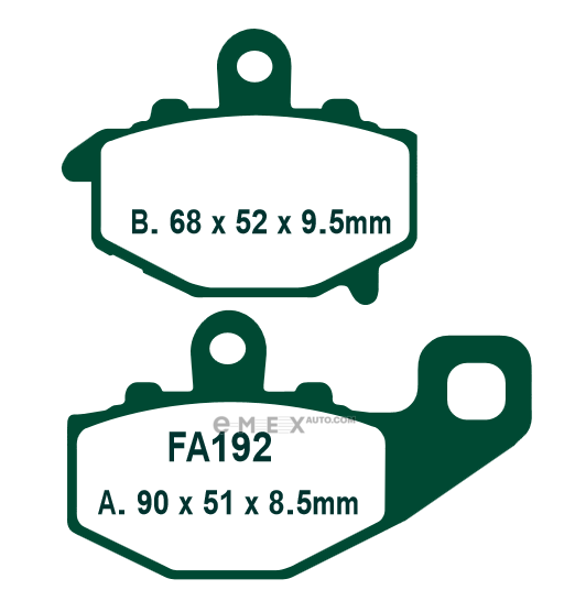 OEM PAD KIT, DISC BRAKE FA192