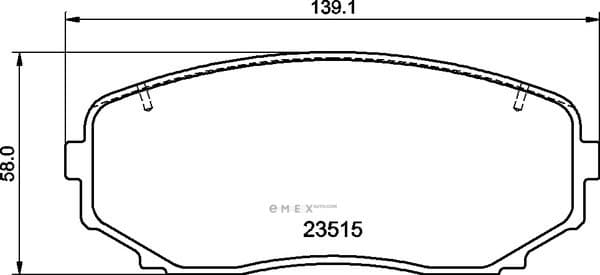 OEM PAD KIT, DISC BRAKE NP3037SC