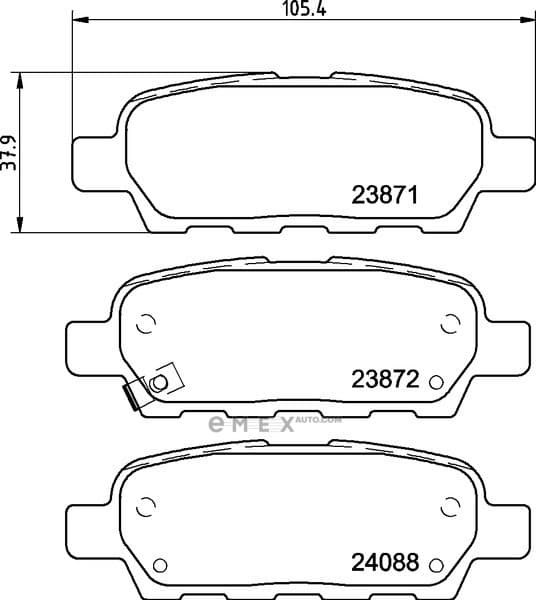 OEM PAD KIT, DISC BRAKE MDB2261