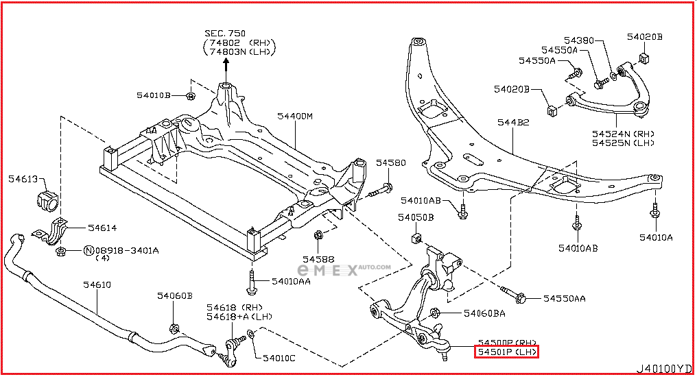 OEM ARM ASSY, SUSPENSION 545011CA1A