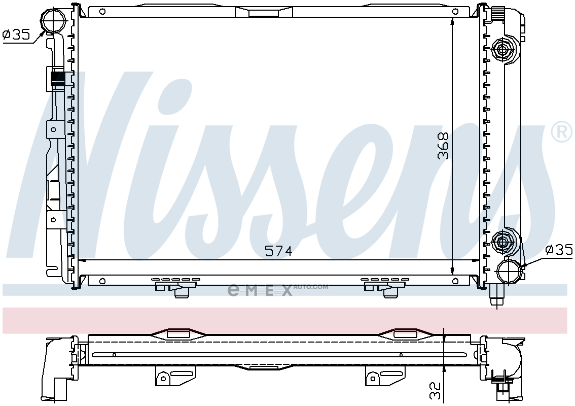 OEM RADIATOR ASSY, ENGINE COOLANT 62670A