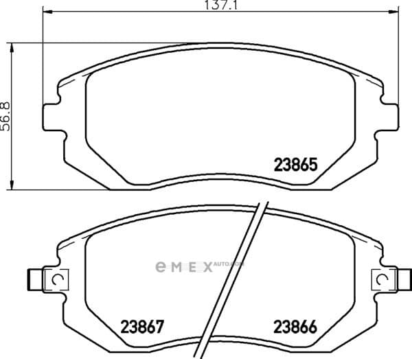 OEM BRAKE-PADS MDB2274