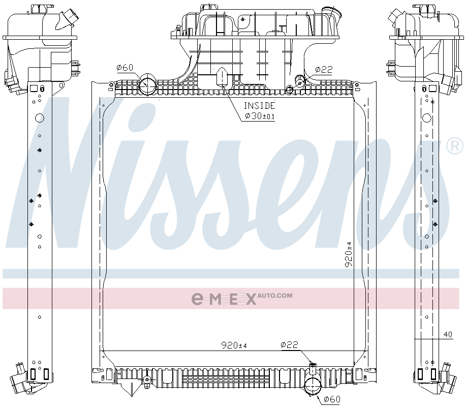 OEM MAN TGA RADIATOR WITH TANK 62873