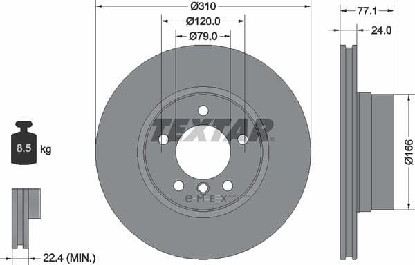 OEM BRAKE DISC-E60/E61 92122503