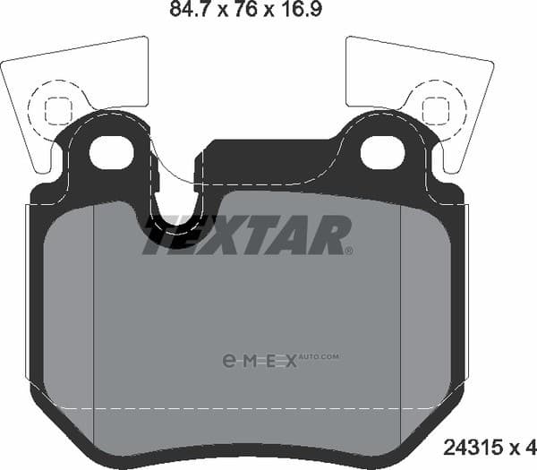 OEM BRAKE PAD SET-REAR/E82/87/88 2431501