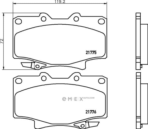 OEM PAD KIT, DISC BRAKE NP1043