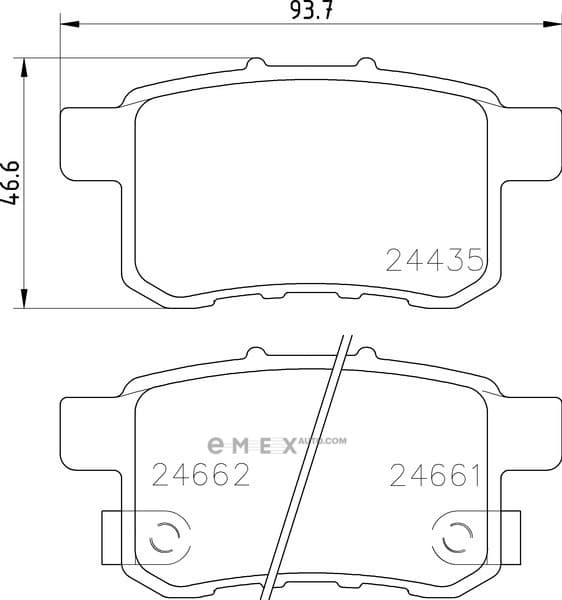 OEM PAD KIT, DISC BRAKE MDB2946