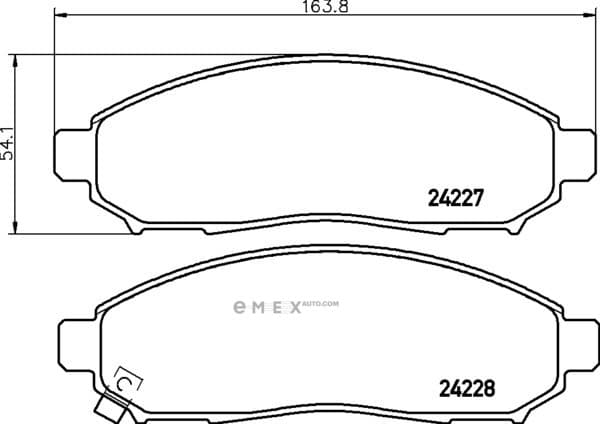 OEM PAD KIT, DISC BRAKE NP2020