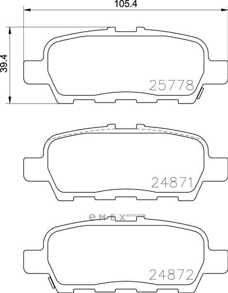 OEM PAD KIT, DISC BRAKE NP2041