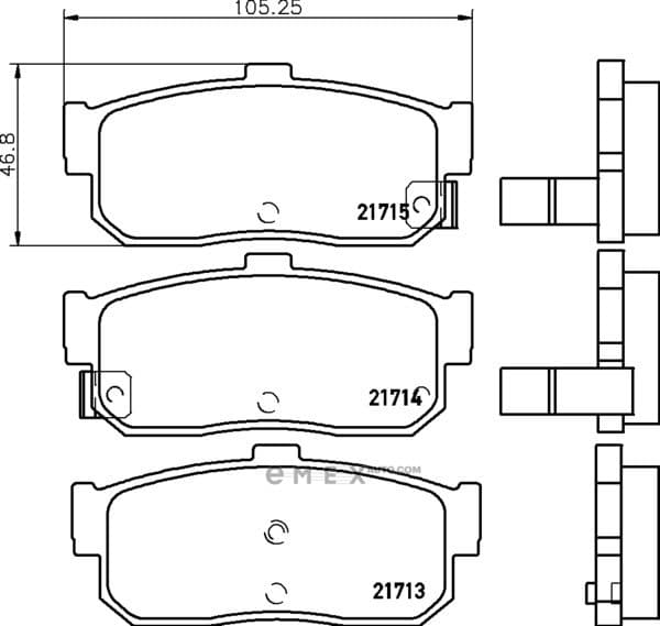 OEM PAD KIT, DISC BRAKE NP2022