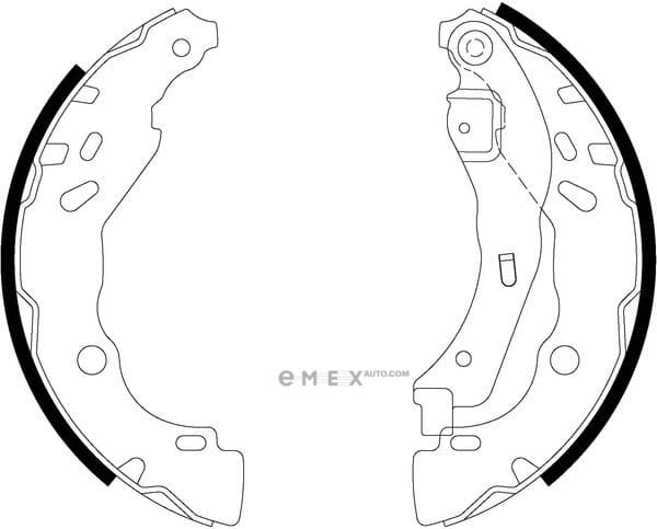 OEM BRAKE SHOE SET MFR536