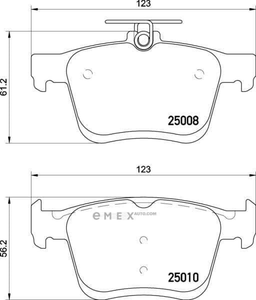 OEM PAD KIT, DISC BRAKE MDB3100